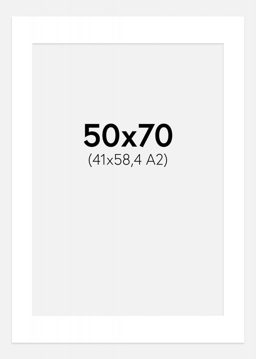 Paspatuuri Supervalkoinen (Valkoisella keskustalla) 50x70 cm (41x58,4)