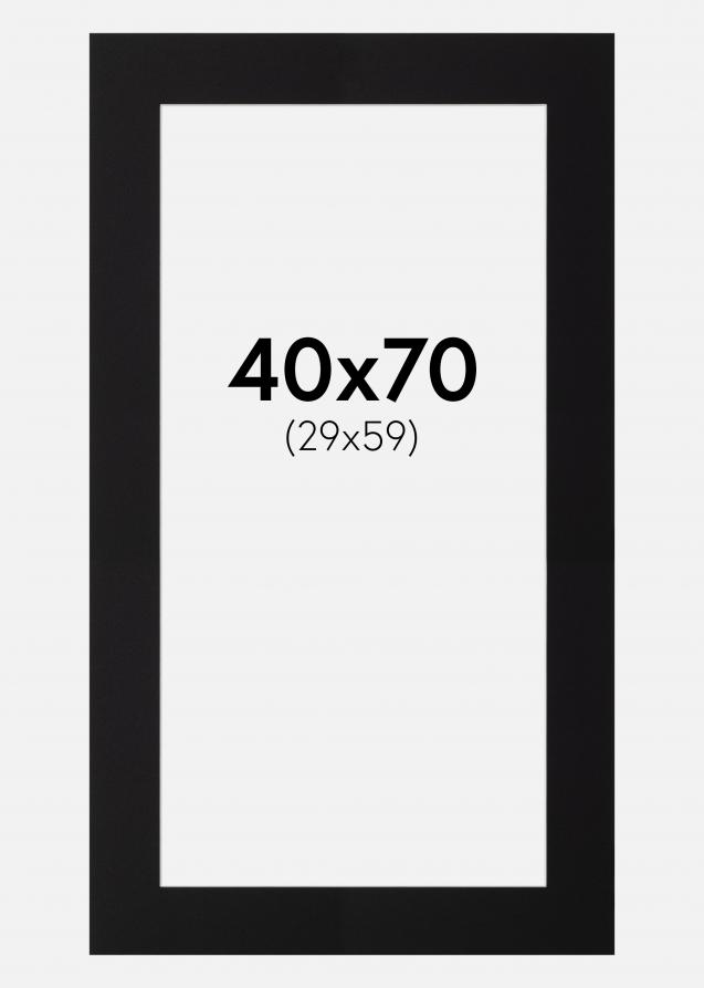Paspatuuri Musta Standard (Valkoinen Keskus) 40x70 cm (29x59)