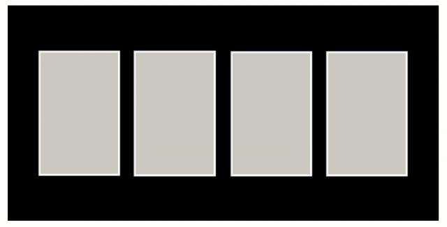 Paspatuuri Musta 50x100 cm - Kollaasi 4 kuvalle (19x29 cm)