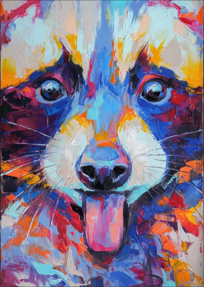 Raccoon Painting II Juliste