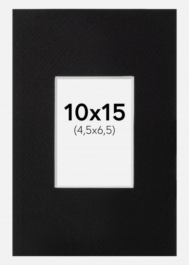 Paspatuuri Musta (Valkoinen keskus) 10x15 cm (4,5x6,5)