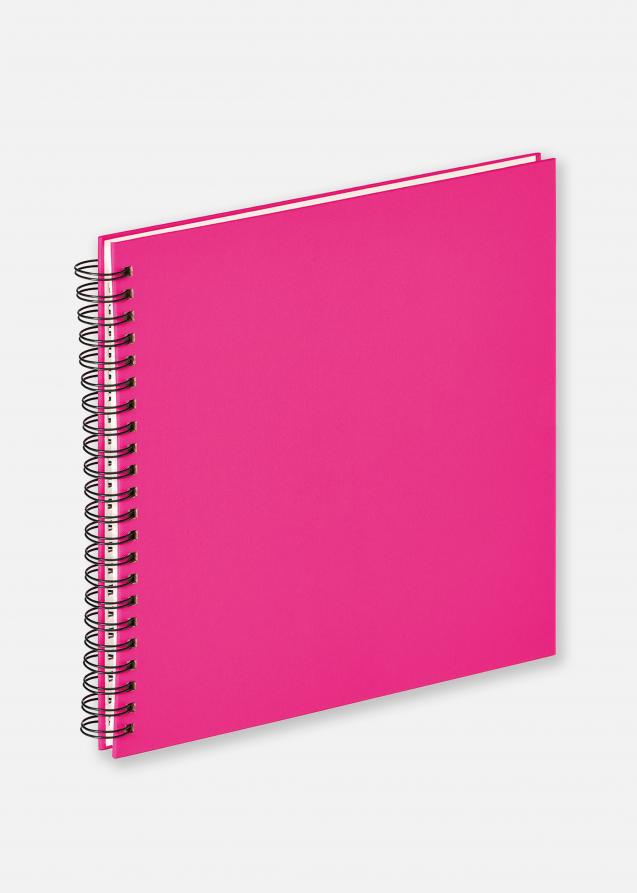 Fun Spiraalialbumi Vaaleanpunainen - 30x30 cm (50 Valkoista sivua / 25 lehteä)