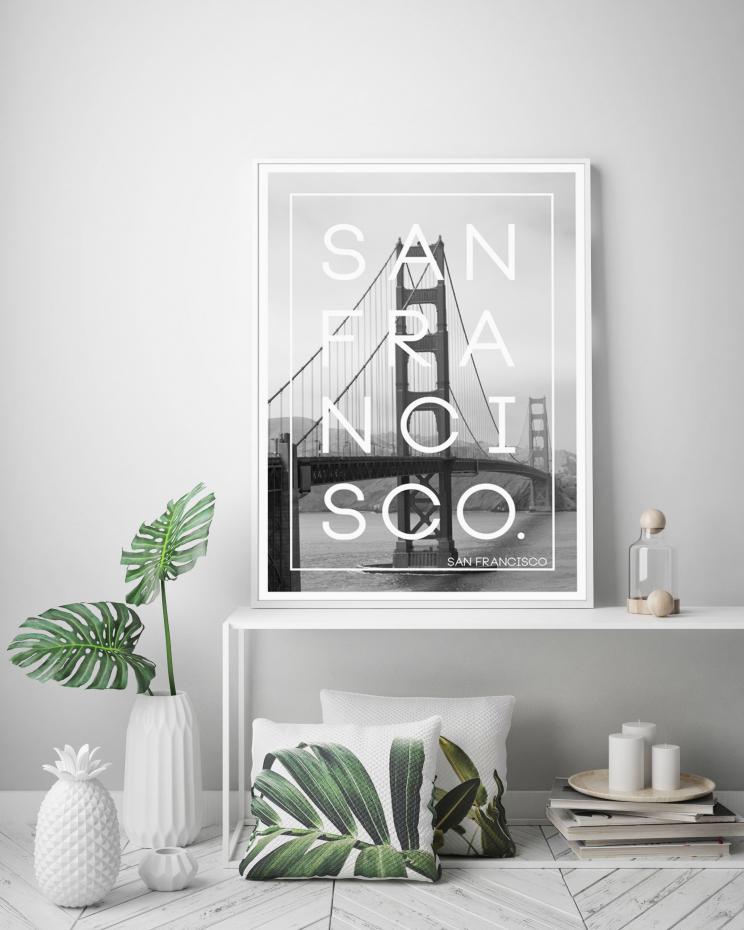 San Francisco Black & White 50x70 cm