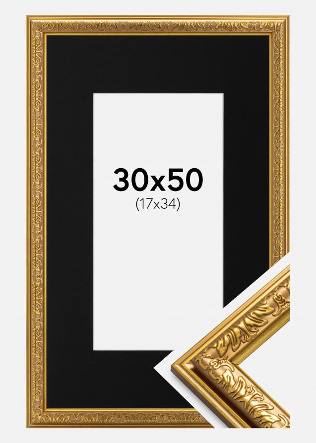 Kehys Nostalgia Kulta 30x50 cm - Paspatuuri Musta 18x35 cm