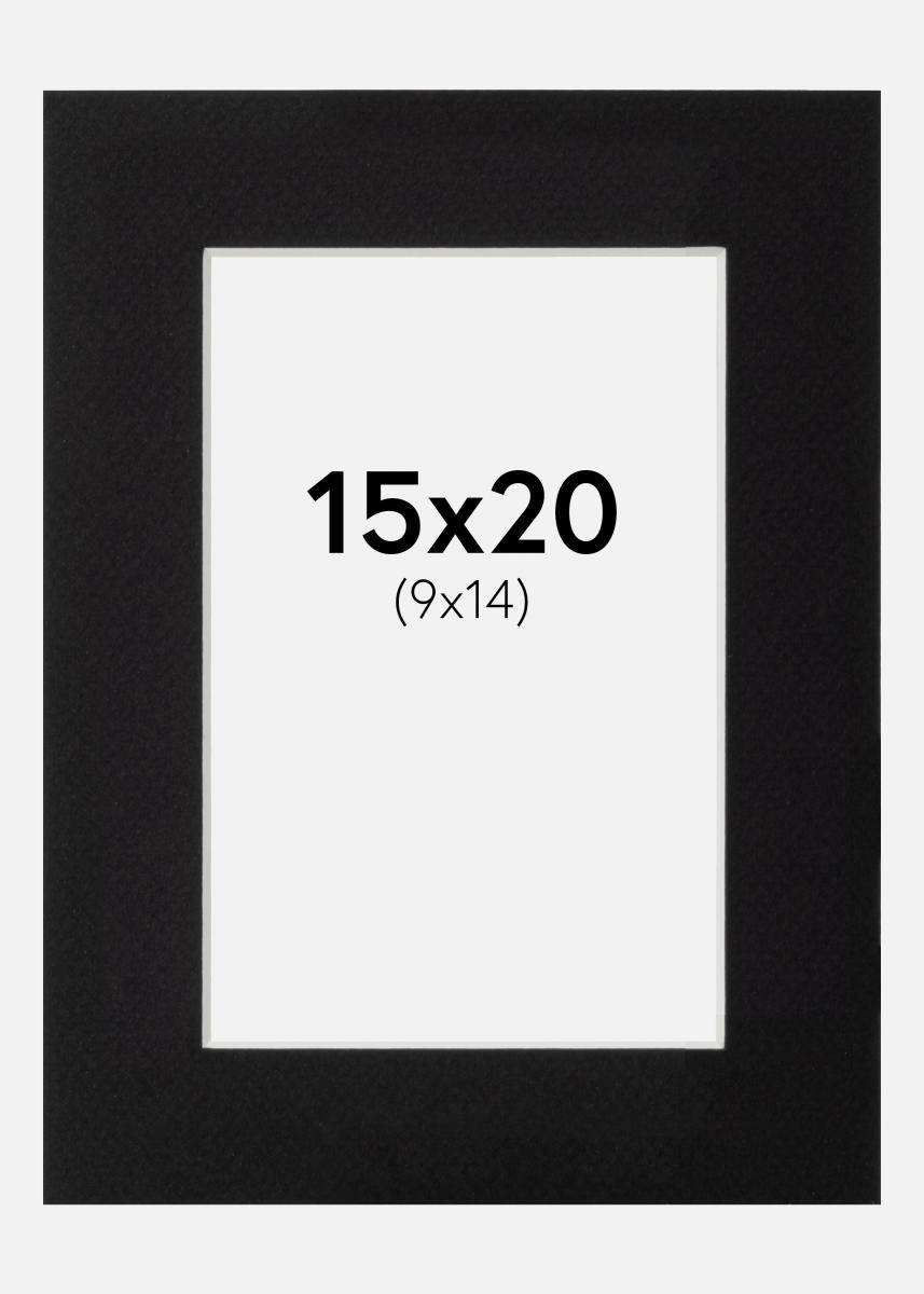 Paspatuuri Musta (Valkoinen keskus) 15x20 cm (9x14)