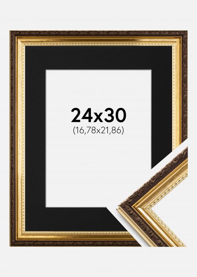Kehys Abisko Kulta 24x30 cm - Paspatuuri Musta 7x9 tuumaa (17,78x22,86 cm)