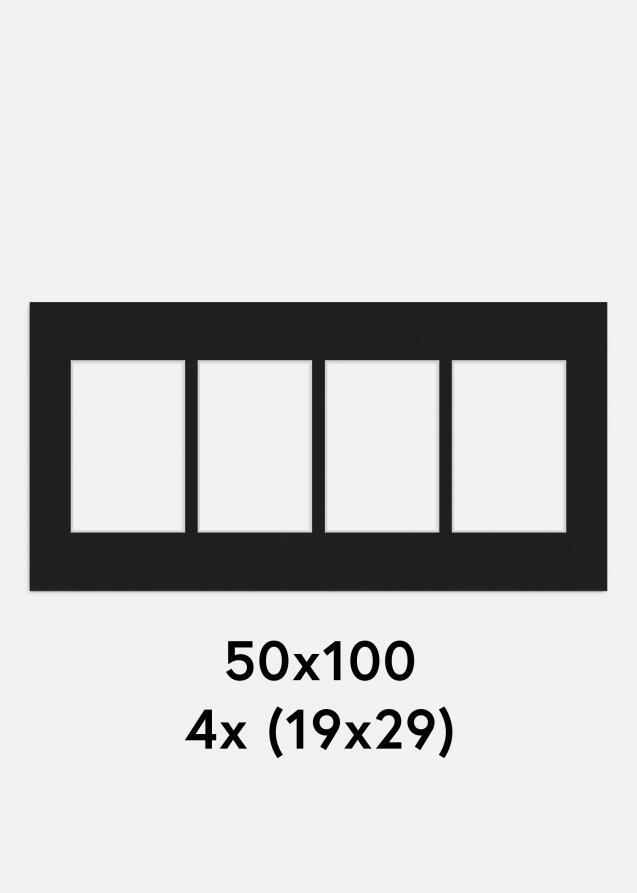 Paspatuuri Musta 50x100 cm - Kollaasi 4 kuvalle (19x29 cm)