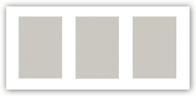Paspatuuri Valkoinen 22,7x50 cm - Kollaasi 3 kuvalle (12x17 cm)