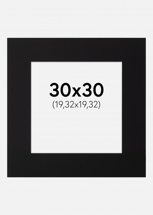 Paspatuuri Musta Standard (Valkoinen Keskus) 30x30 cm (19,32x19,32)