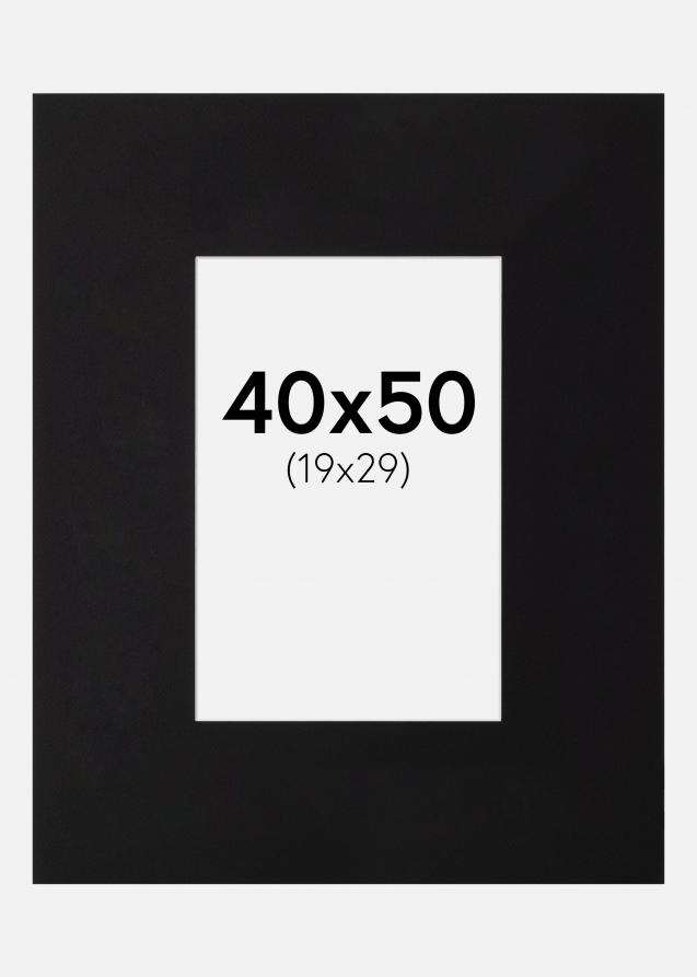 Paspatuuri XL Musta (Valkoinen keskus) 40x50 cm (19x29)