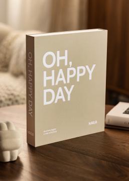 KAILA OH HAPPY DAY Grey - Coffee Table Photo Album (60 Mustaa sivua)