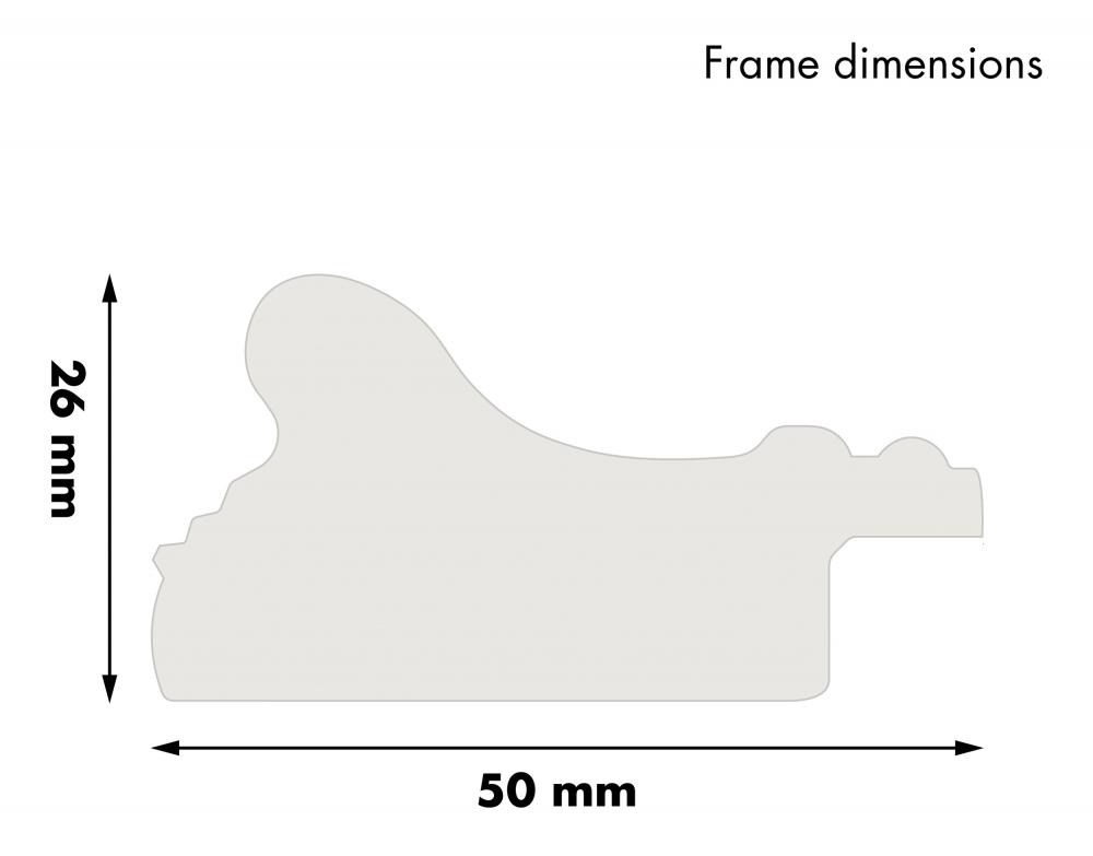 Kehys Rokoko Akryylilasi Kullanvrinen 29,7x42 cm (A3)