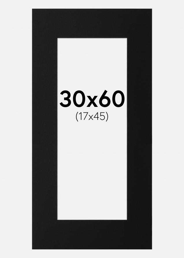 Paspatuuri Musta Standard (Valkoinen Keskus) 30x60 cm (17x45)