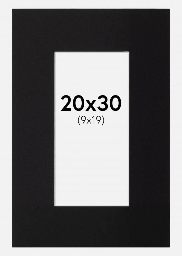 Paspatuuri Musta Standard (Valkoinen Keskus) 20x30 cm (9x19)