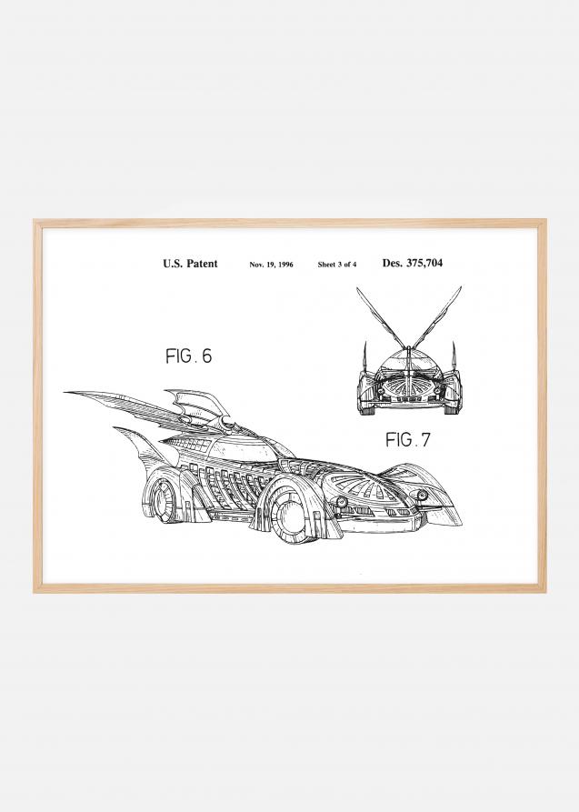 Patentti piirustus - Batman - Batmobile 1996 III Juliste