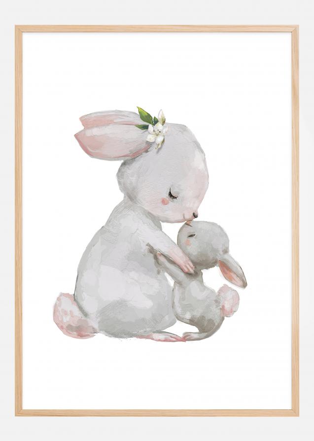 Rabbit Family Watercolor Juliste