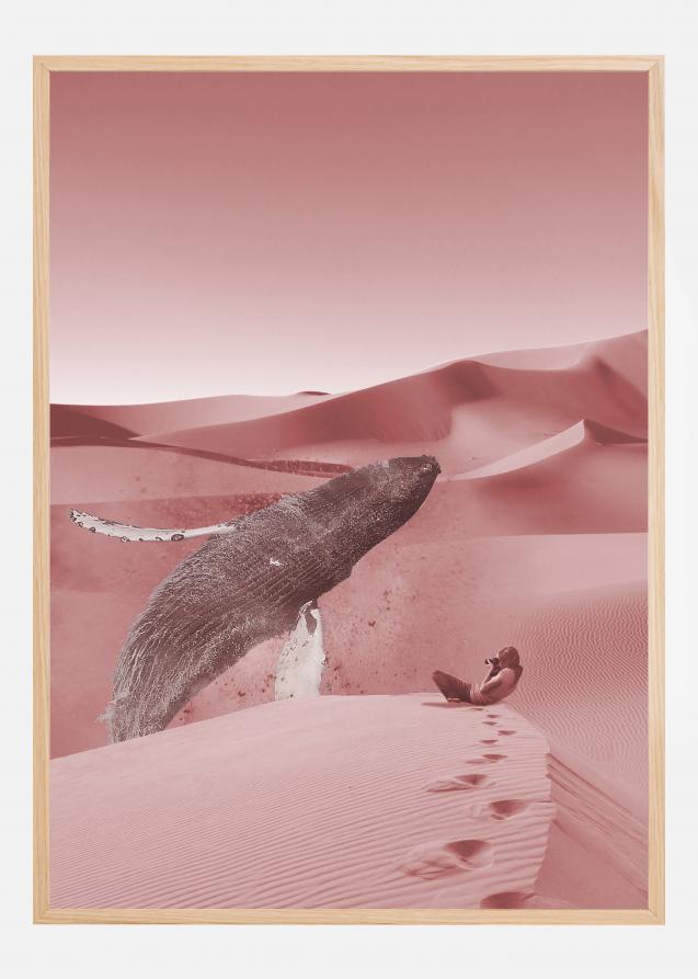 Whale in a pink desert Juliste