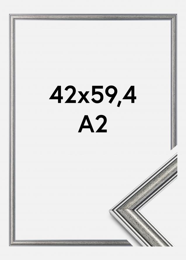 Kehys Frigg Hopeanvärinen 42x59,4 cm (A2)