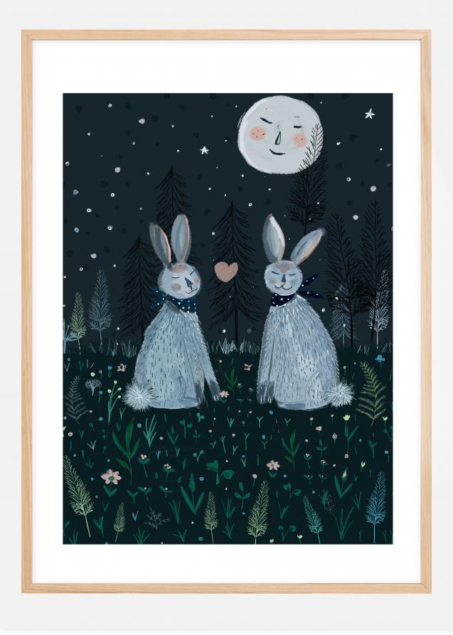 Rabbits in the Forest Juliste