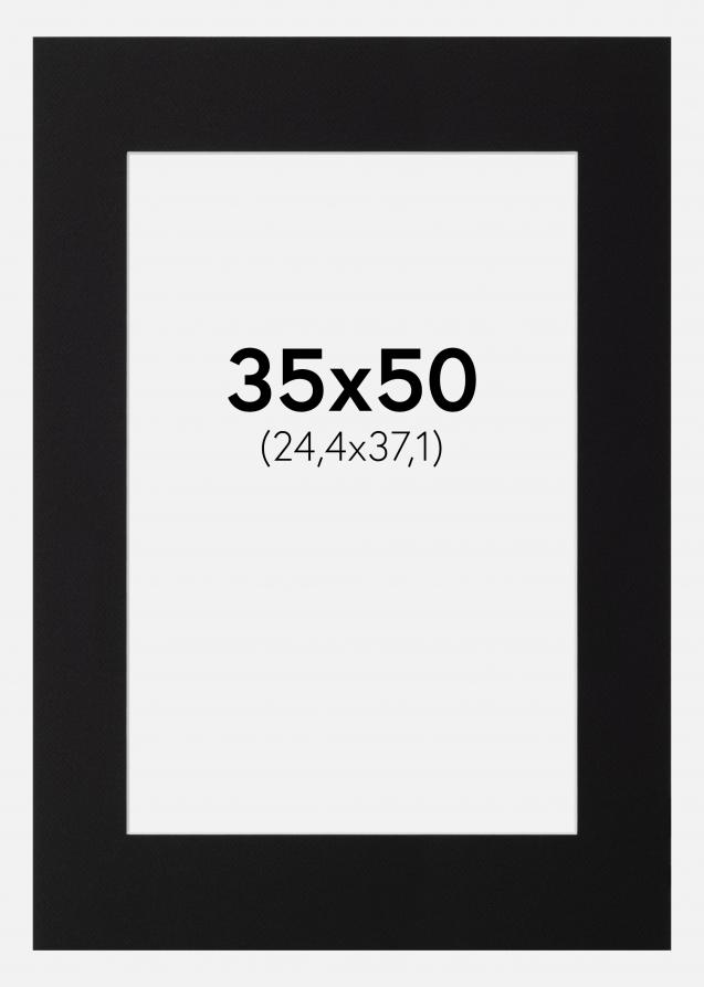 Paspatuuri Musta Standard (Valkoinen Keskus) 35x50 cm (24,4x37,1)