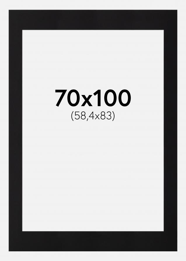 Paspatuuri Musta Standard (Valkoinen Keskus) 70x100 cm (58,4x83 - A1)