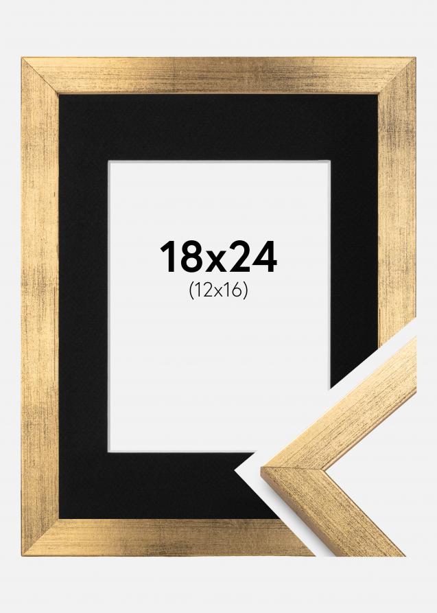 Kehys Stilren Kulta 18x24 cm - Paspatuuri Musta 13x17 cm