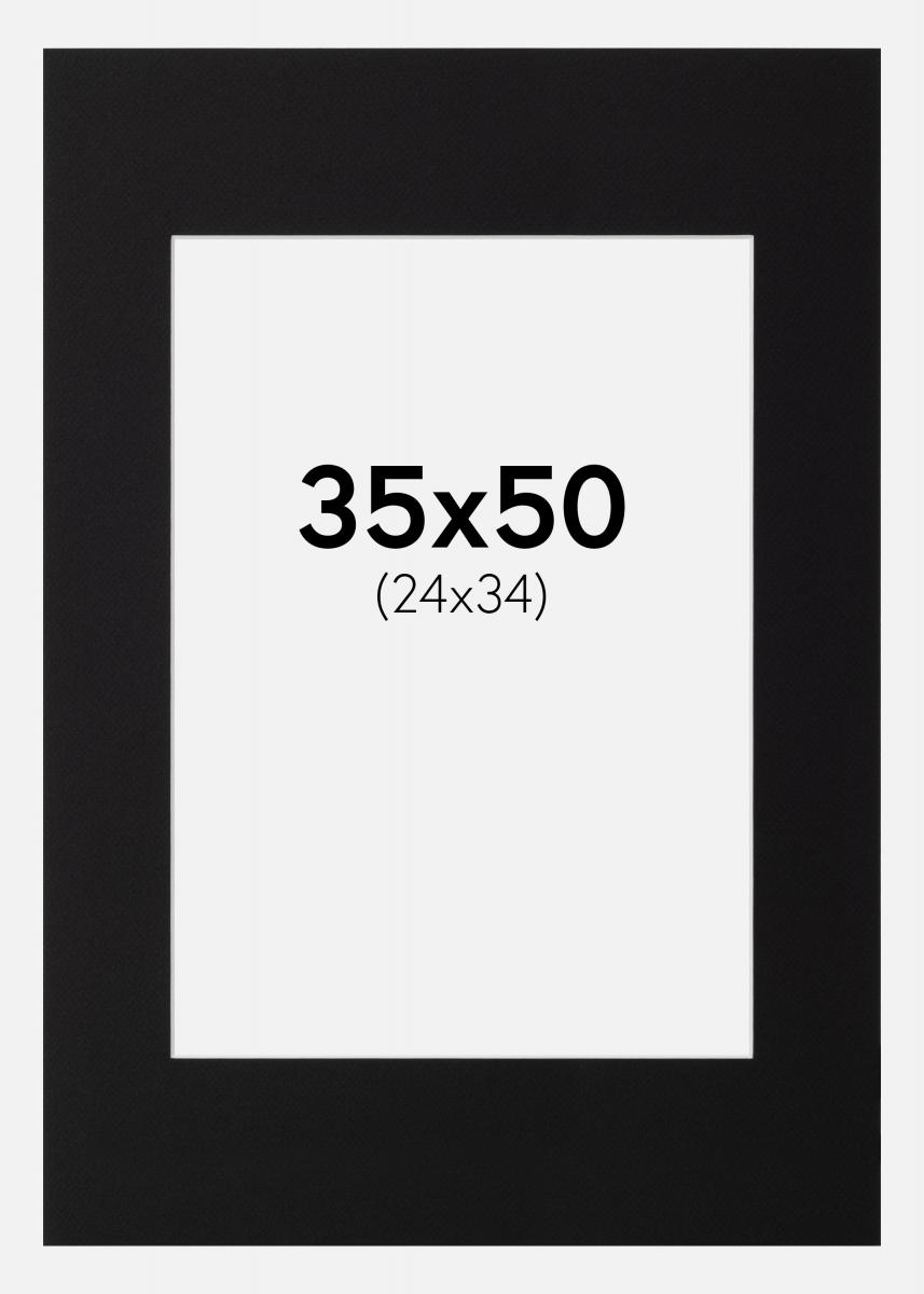 Paspatuuri Musta (Valkoinen keskus) 35x50 cm (24x34)