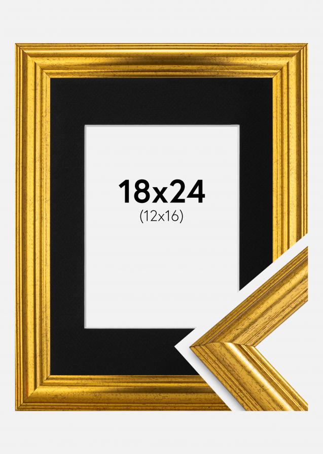 Kehys Västkusten Kulta 18x24 cm - Paspatuuri Musta 13x17 cm