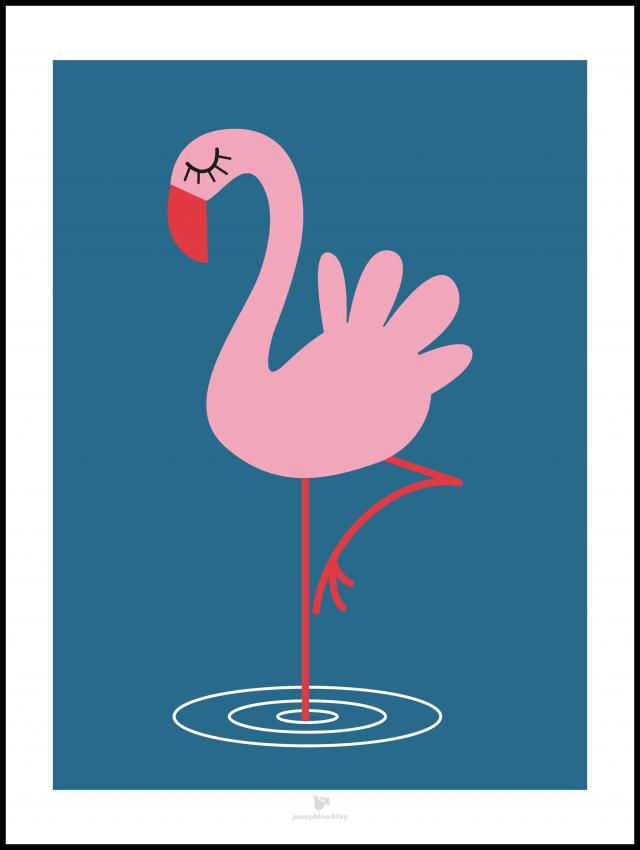 Flamingo - Blue Juliste