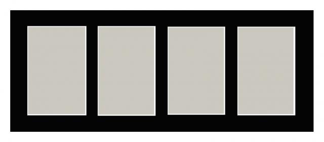 Paspatuuri Musta 40x100 cm - Kollaasi 4 kuvalle (19x29 cm)