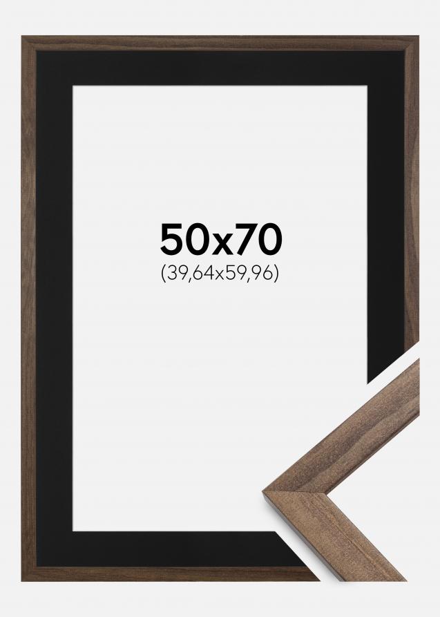 Kehys Stilren Saksanpähkinä 50x70 cm - Paspatuuri Musta 16x24 tuumaa