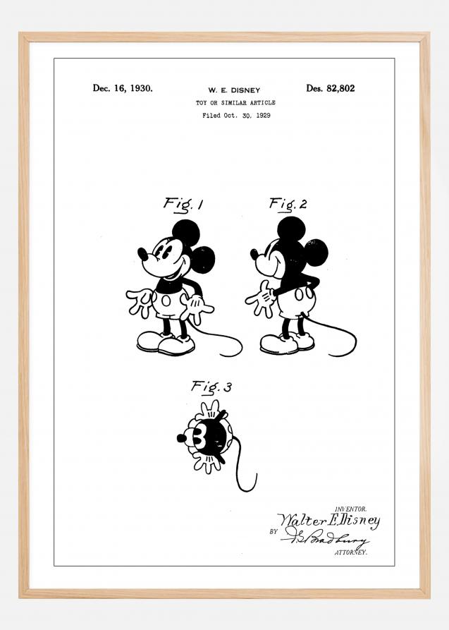 Patent Print - Toy Walt Disney - White Juliste