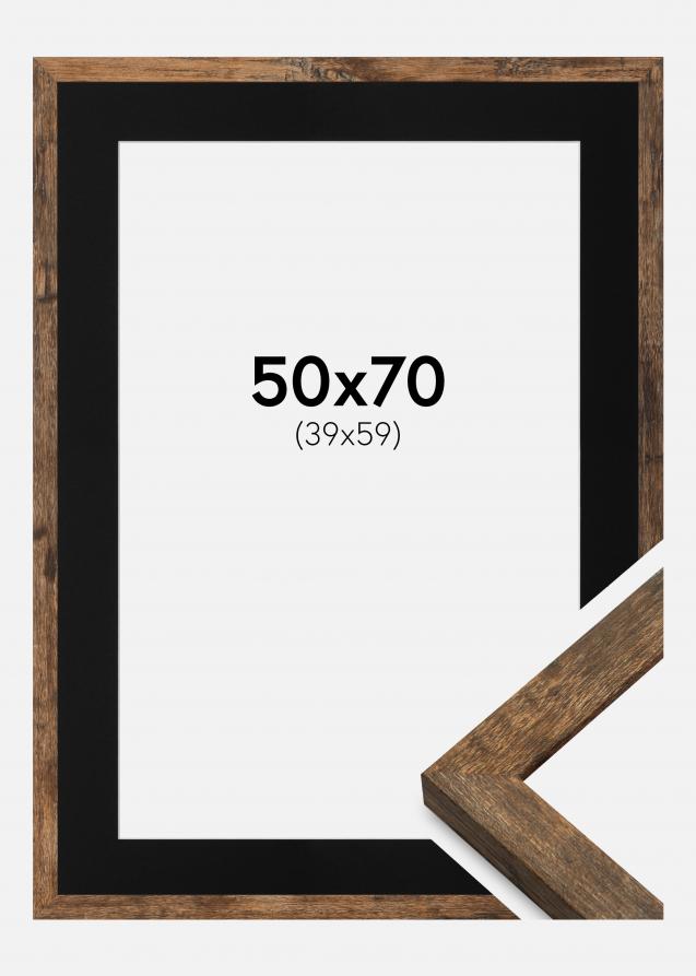 Kehys Fiorito Washed Oak 50x70 cm - Paspatuuri Musta 40x60 cm