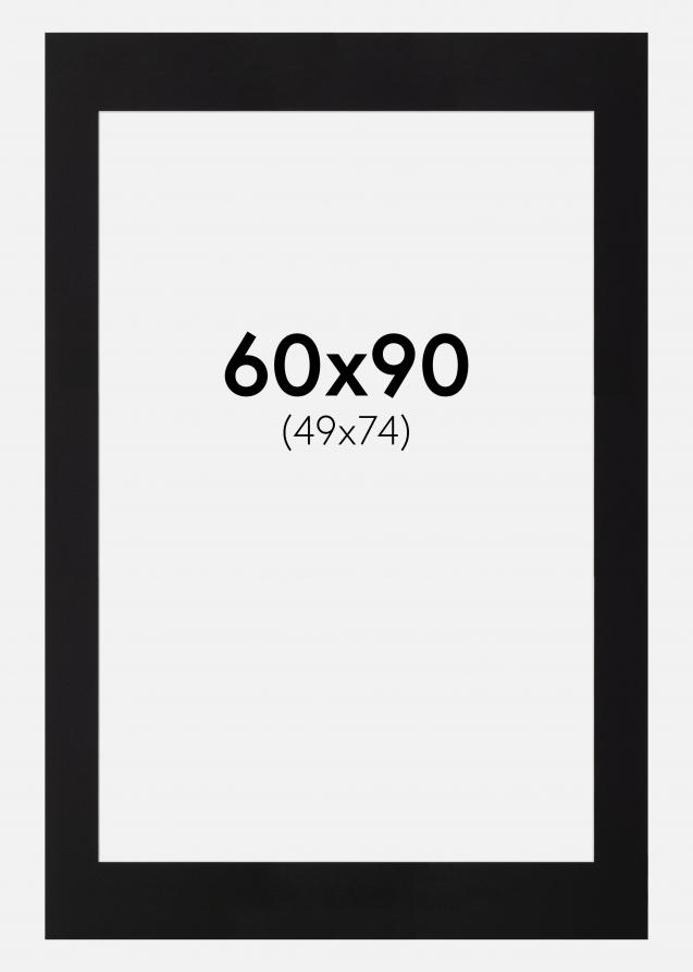 Paspatuuri Musta Standard (Valkoinen Keskus) 60x90 cm (49x74)