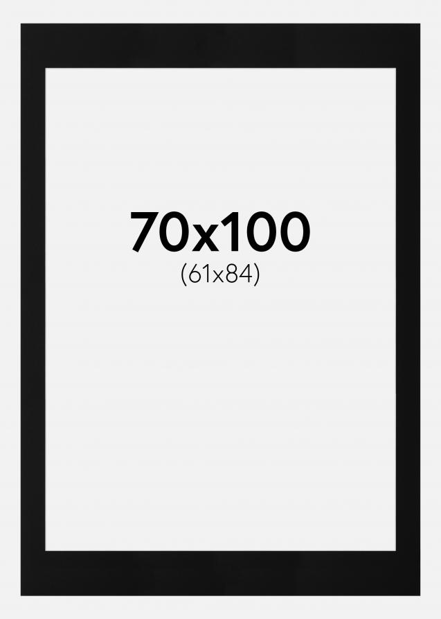 Paspatuuri Musta Standard (Valkoinen Keskus) 70x100 cm (61x84)