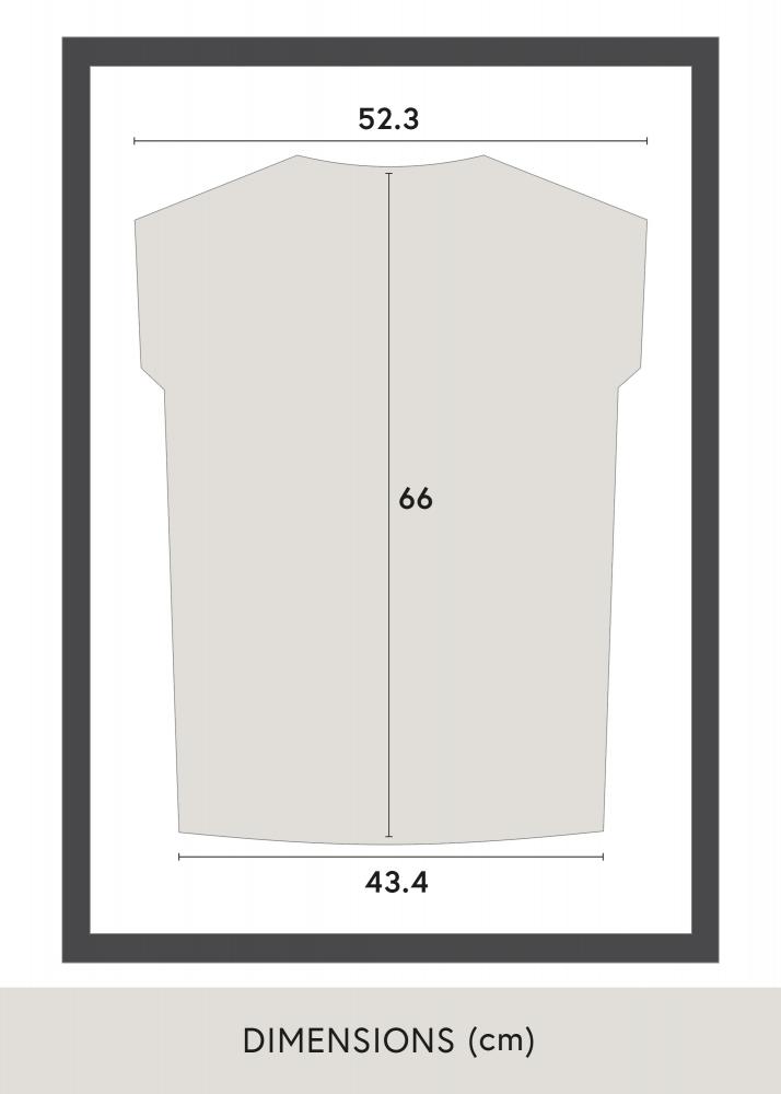 Kehys Jersey Box Akryylilasi Musta/Valkoinen 60x80 cm