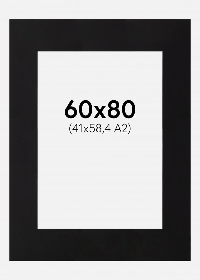 Paspatuuri XL Musta (Valkoinen keskus) 60x80 cm (41x58,4 - A2)