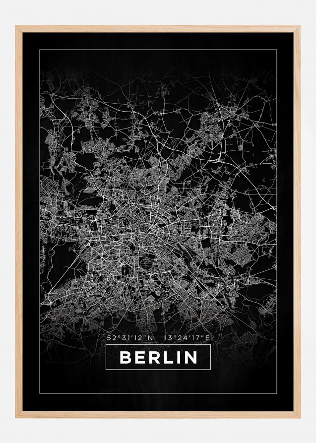 Kartta - Berlin - Musta Juliste
