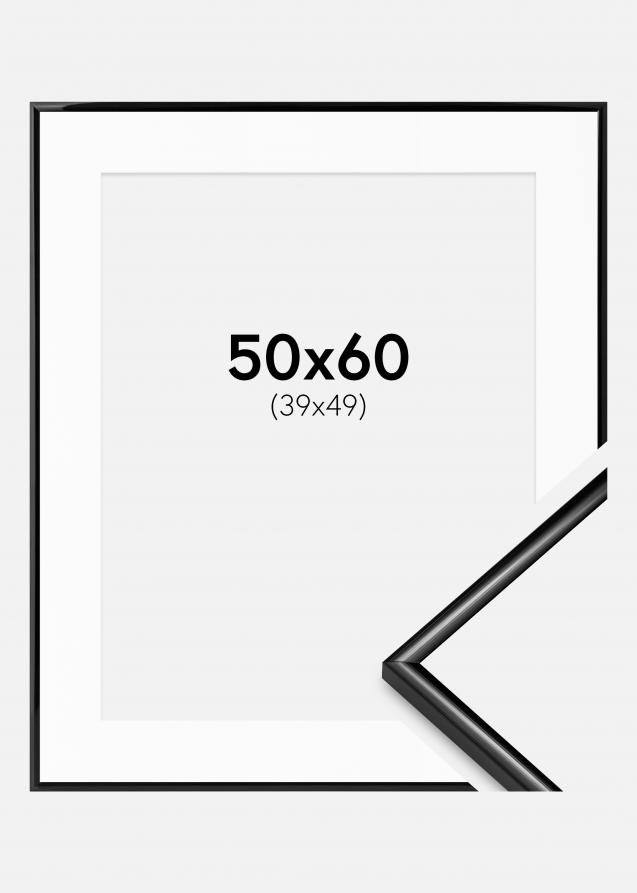 Kehys Scandi Musta 50x60 cm - Passepartout Valkoinen 40x50 cm
