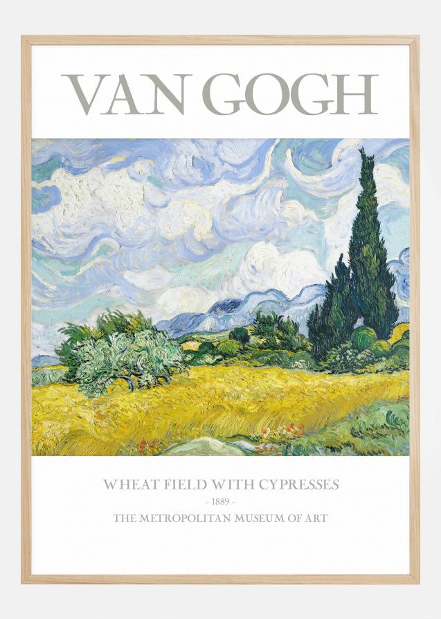 VAN GOGH - Wheat Field With Cypresses Juliste