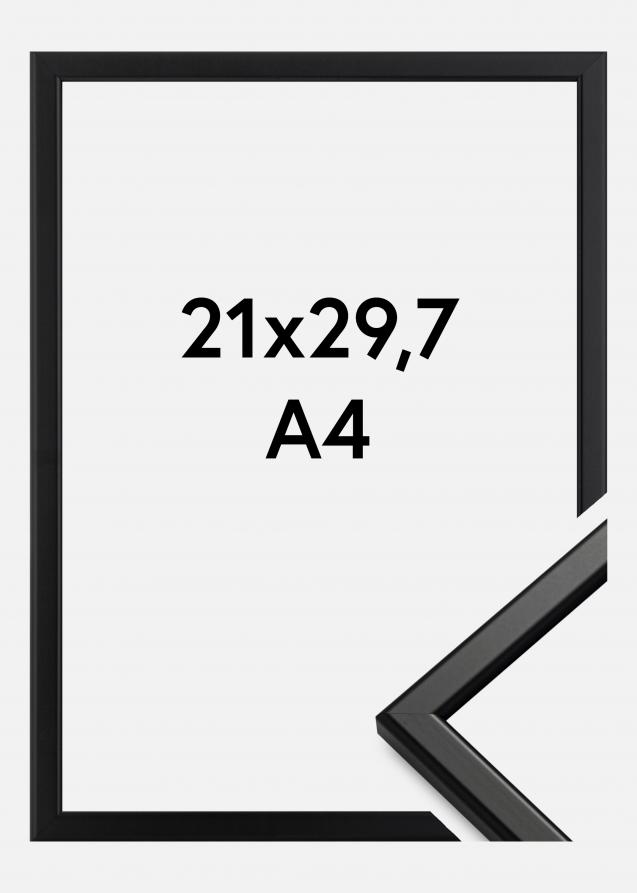 Kehys Slim Matta heijastamaton lasi Musta 21x29,7 cm (A4)