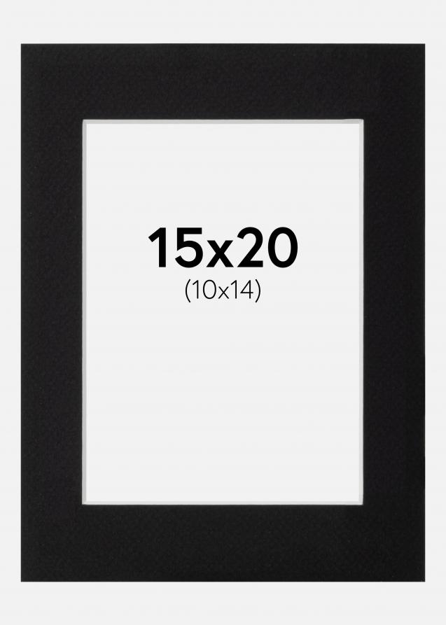 Paspatuuri Musta Standard (Valkoinen Keskus) 15x20 cm (10x14)