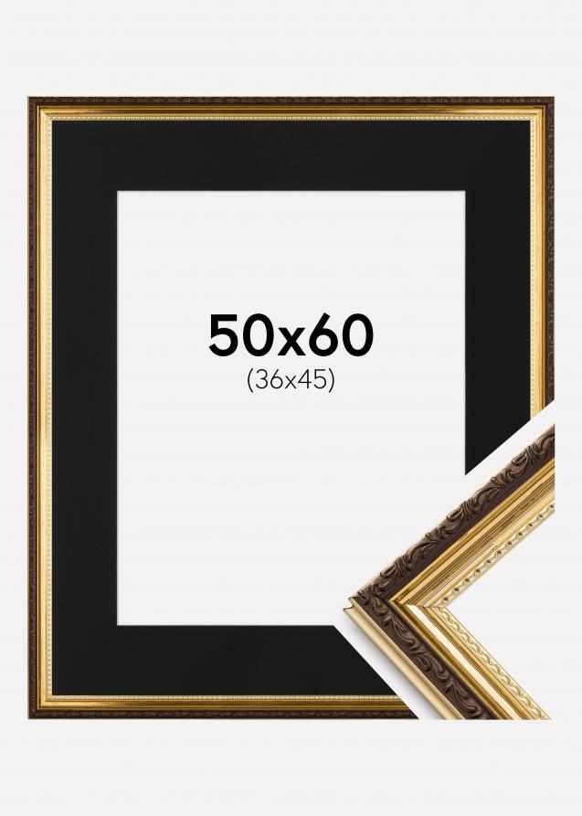 Kehys Abisko Kulta 50x60 cm - Paspatuuri Musta 37x46 cm