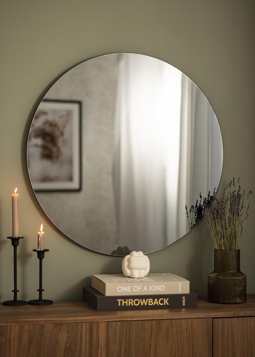 Pyöreä peili ilman kehystä harmaalla peililasilla merkiltä House Doctor. Koko 80 cm