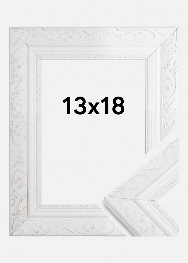 Kehys Barock Valkoinen 13x18 cm