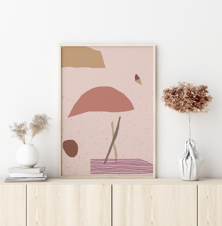 Abstract Art - Pink Juliste
