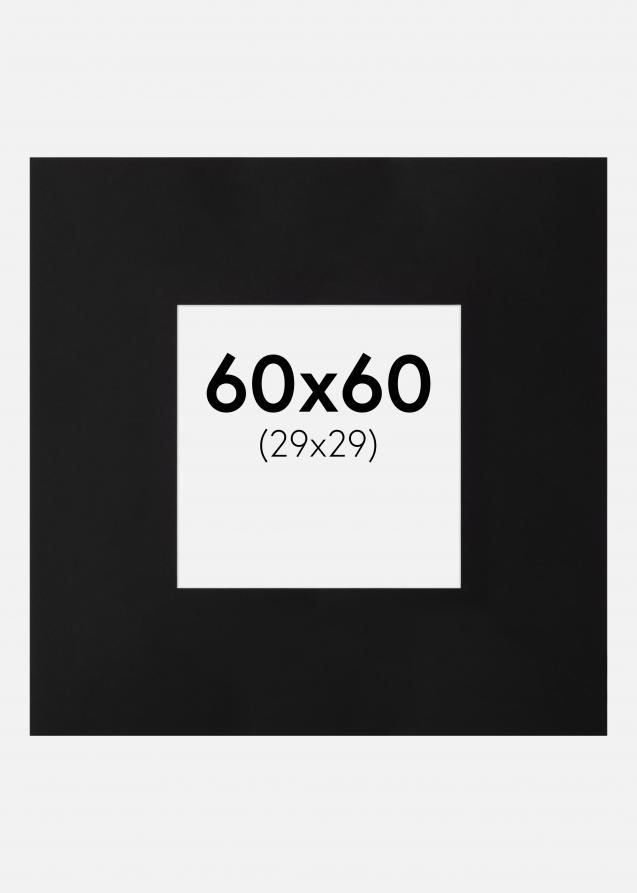 Paspatuuri XXL Musta (Valkoinen Keskus) 60x60 cm (29x29)