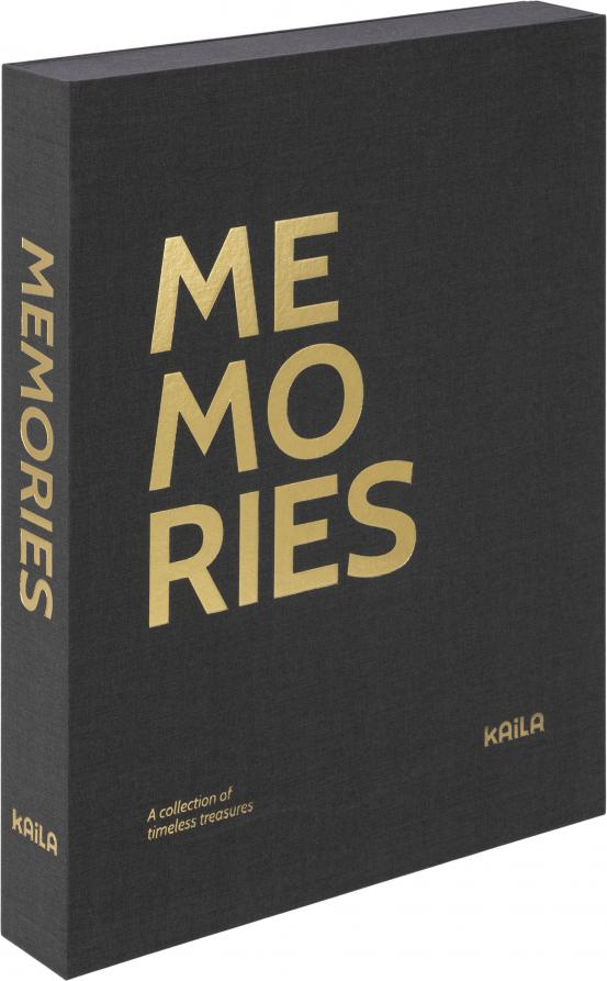 KAILA MEMORIES Black XL - Coffee Table Photo Album (20 Mustaa sivua)