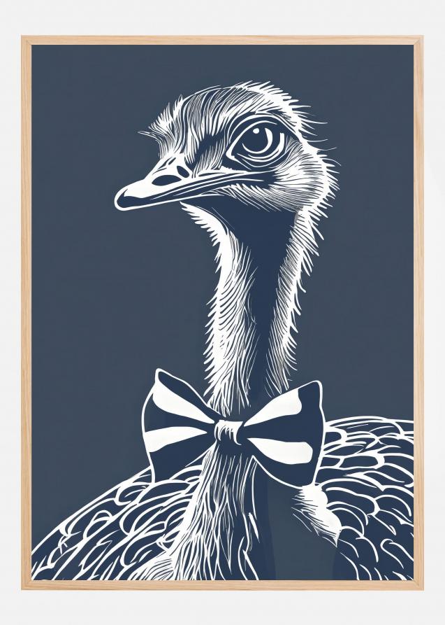 Ostrich with bow tie Juliste