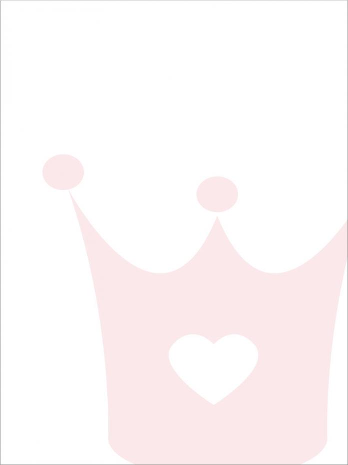Prinsessakruunu - Ruusunvaaleanpunainen Juliste